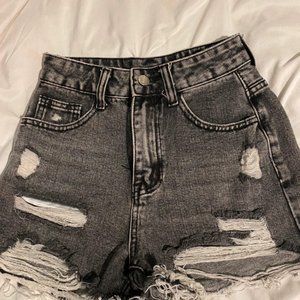 Grey SHEIN denim shorts